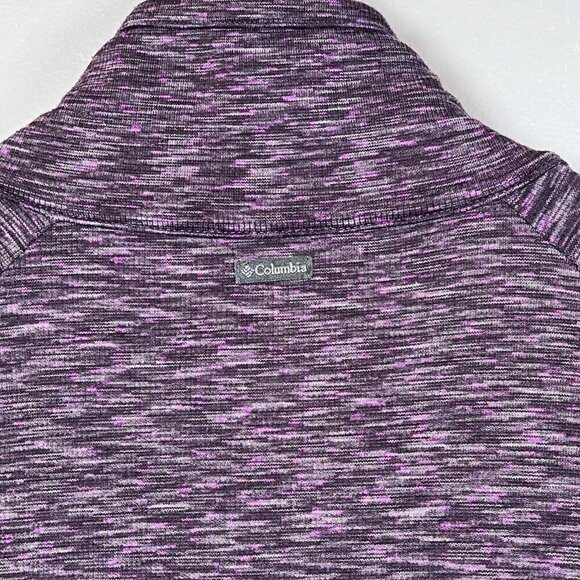 Columbia Omni-Wick 1/4 Zip Pullover Purple Heathered Women's Size M - Picture 4 of 8